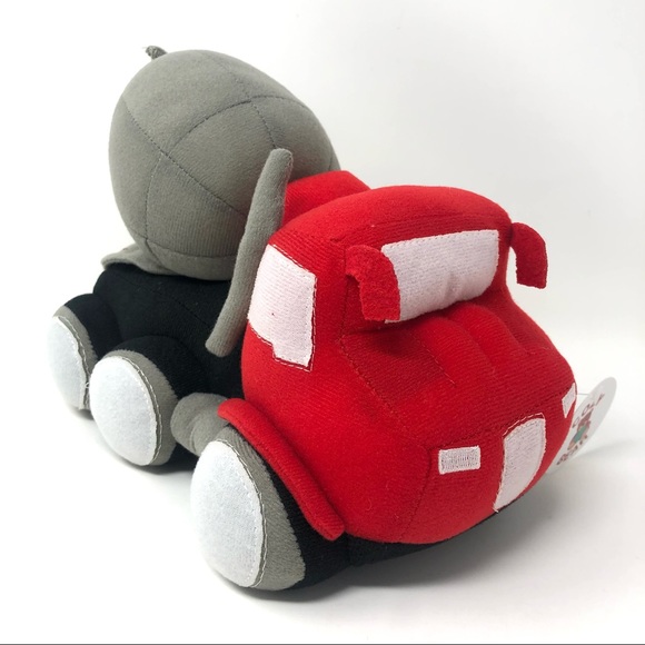 Set of 3 School Bus, Cement Truck & Garbage Truck Soft Plush 10” - Picture 5 of 10